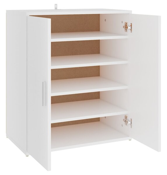 Shoe Cabinet White 60x35x70 cm Engineered Wood