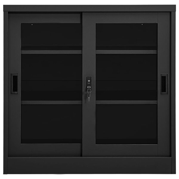 Sliding Door Cabinet Anthracite 90x40x90 cm Steel