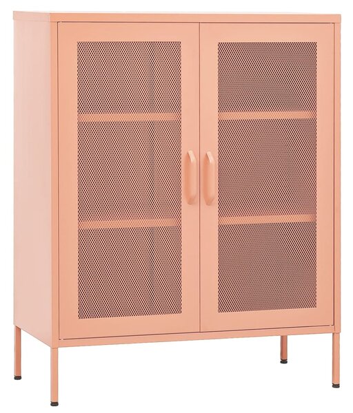 Storage Cabinet Pink 80x35x101.5 cm Steel