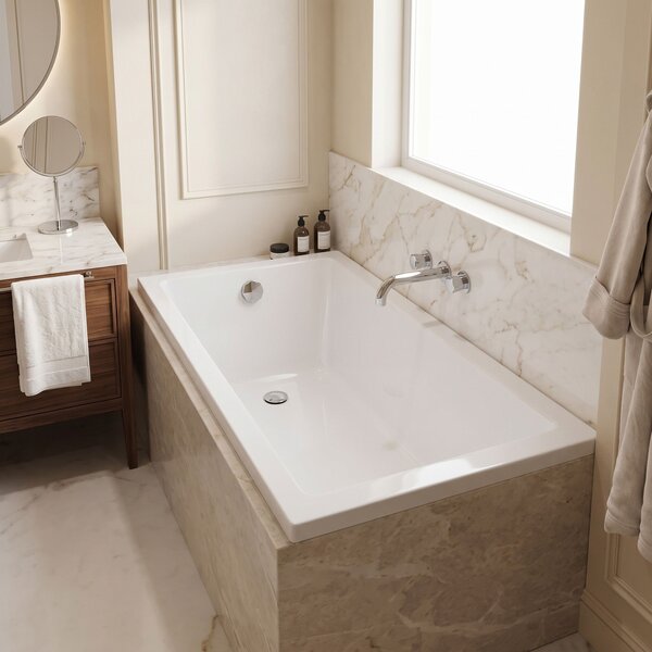 Built-in acrylic bathtub Rea Catania 160