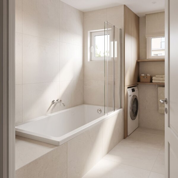 Built-in acrylic bathtub Rea Catania 160