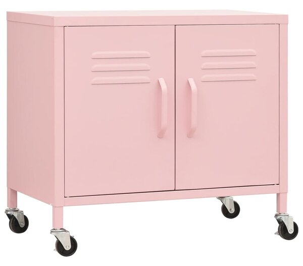 Storage Cabinet Pink 60x35x56 cm Steel