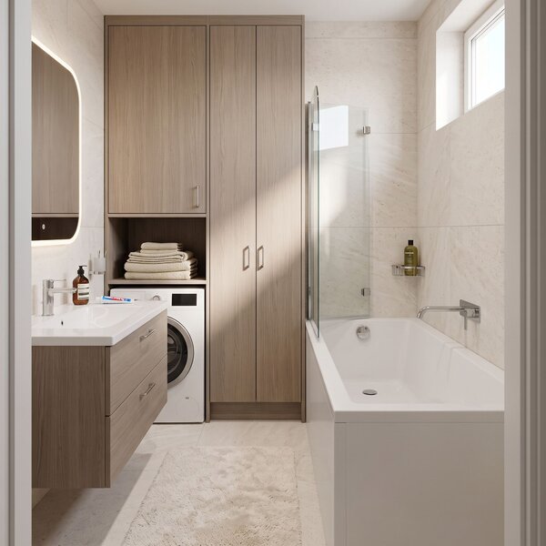 Built-in acrylic bathtub Rea Catania 180