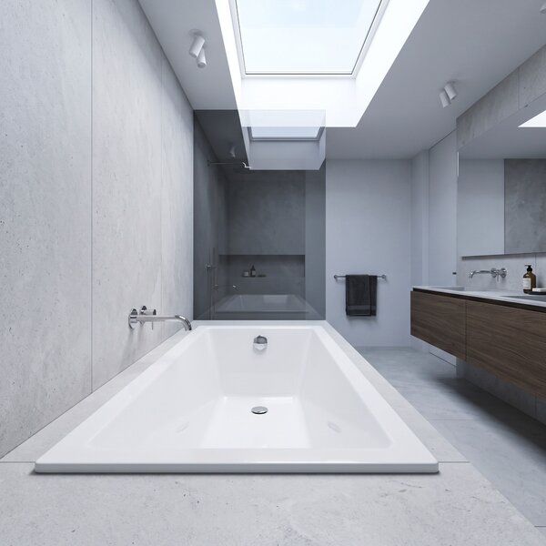 Built-in acrylic bathtub Rea Catania 180