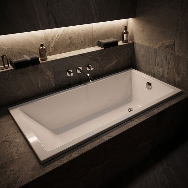 Built-in acrylic bathtub Rea Catania 180