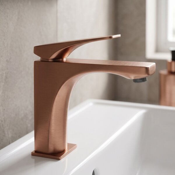 Bathroom faucet PREMIUM Rea Joe Brush Copper low