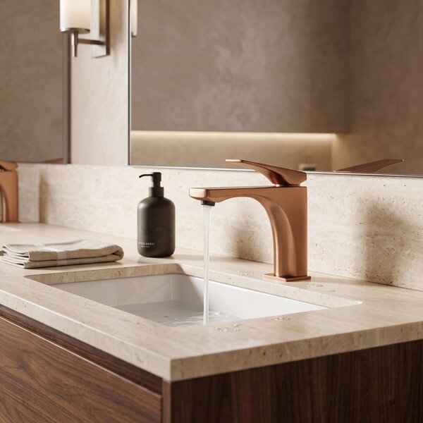 Bathroom faucet PREMIUM Rea Joe Brush Copper low