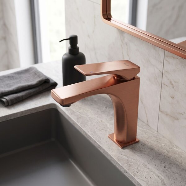 Bathroom faucet PREMIUM Rea Joe Brush Copper low