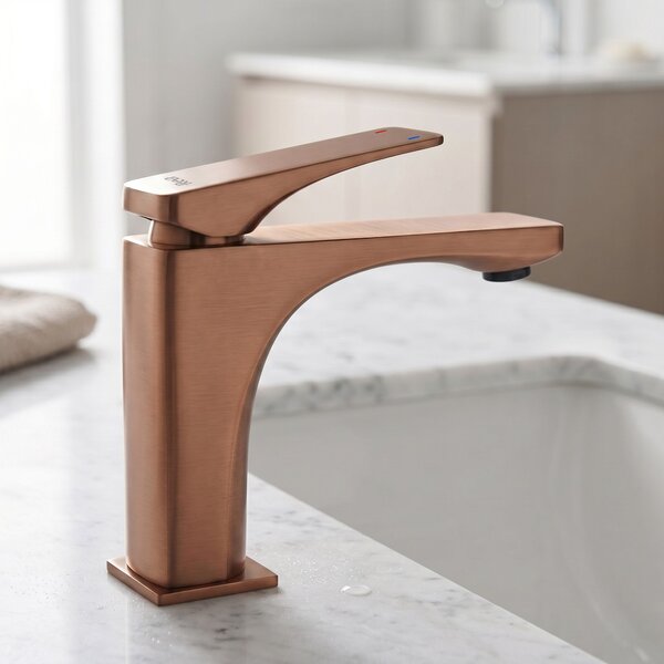 Bathroom faucet PREMIUM Rea Joe Brush Copper low