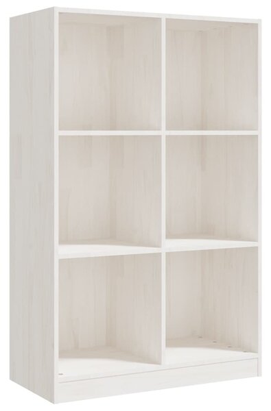 Book Cabinet White 70x33x110 cm Solid Pinewood