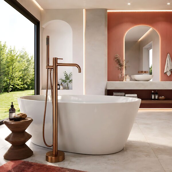 Free-standing faucet Rea Clif Brush Copper