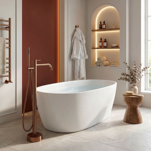 Free-standing faucet Rea Clif Brush Copper