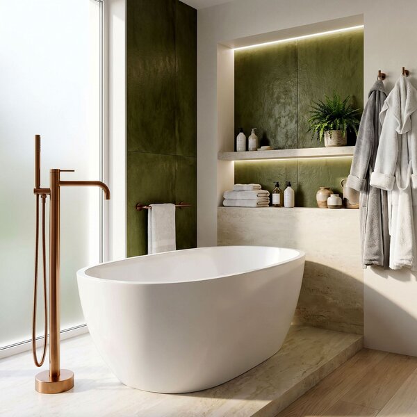 Free-standing faucet Rea Clif Brush Copper