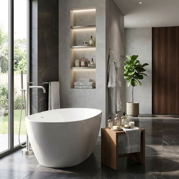 Free-standing faucet Rea Clif Brush Nickel