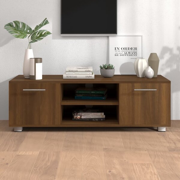 TV Cabinet Brown Oak 110x40x35 cm Engineered Wood