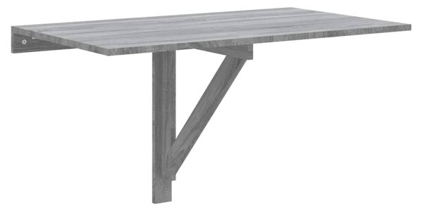 Folding Wall Table Grey Sonoma 100x60x56 cm Engineered Wood