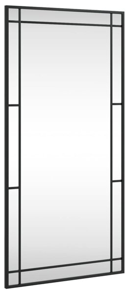 Wall Mirror Black 50x100 cm Rectangle Iron