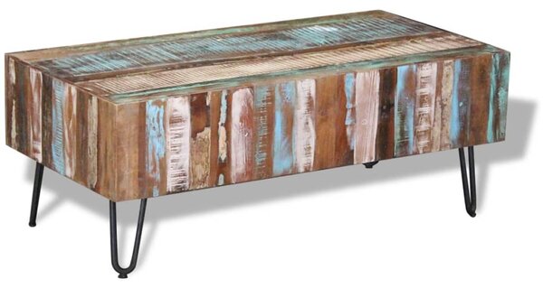 Coffee Table Solid Reclaimed Wood 100x50x38 cm