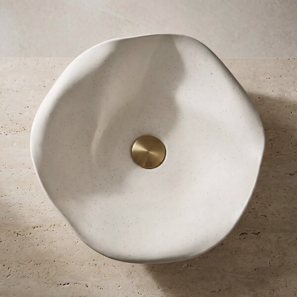 Ceramic Countertop Basin REA HM-35B Handmade ART