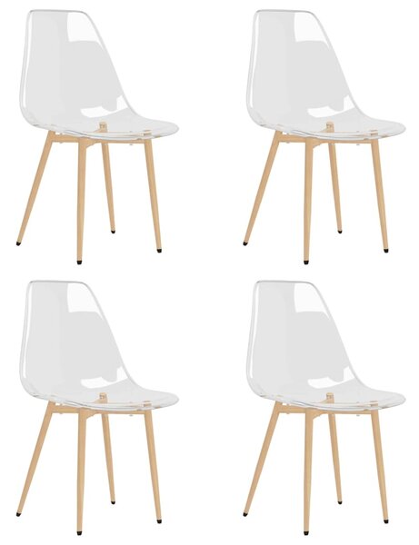 Dining Chairs 4 pcs Transparent PET