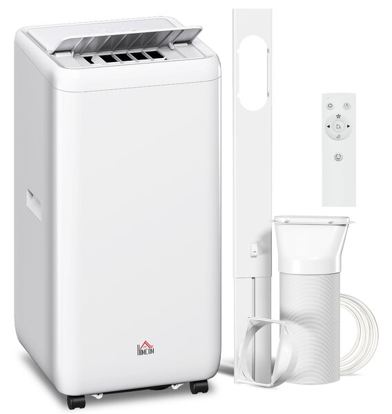 HOMCOM 12,000 BTU Portable Air Conditionerr, Cools 28m² Rooms w/ Dehumidifier, Sleep Mode & 24H Timer Aosom UK
