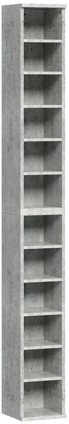 HOMCOM Set of Two 102 CD Storage Units - Cement Grey Aosom UK