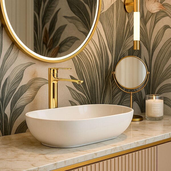 Bathroom faucet REA Storm Gold High