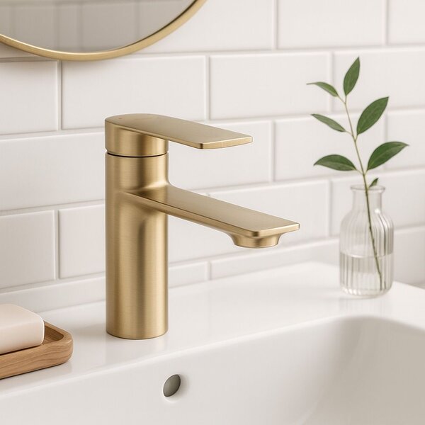 Bathroom faucet REA Storm GOLD BRUSH Low