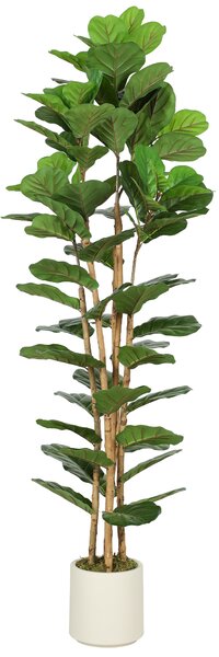HOMCOM 180cm Artificial Fiddle Leaf Fig Tree - Green