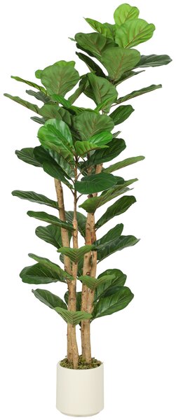 HOMCOM 150cm Artificial Fiddle Leaf Fig Tree - Green