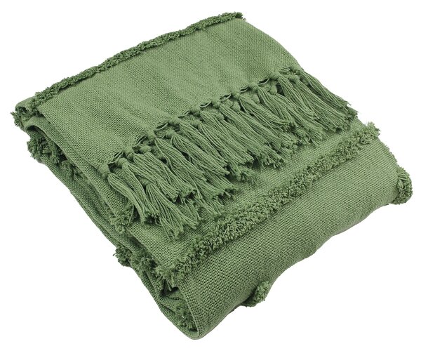 Jakarta Tufted Throw Moss Green