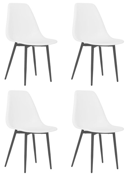 Dining Chairs 4 pcs White PP