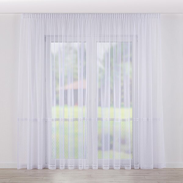 Pencil pleat voile/net curtain