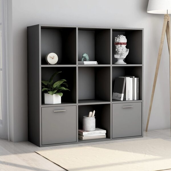 Book Cabinet Grey 98x30x98 cm Engineered Wood