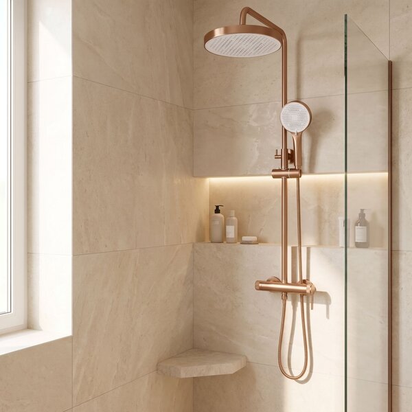 Shower set Rea Grace Brush Copper