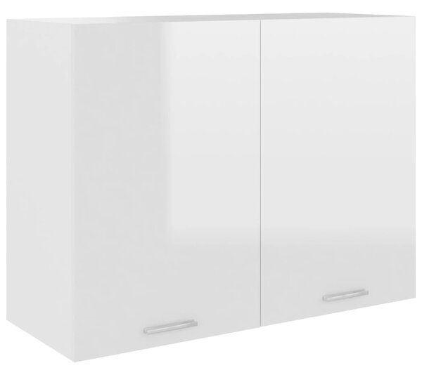 Hanging Cabinet High Gloss White 80x31x60 cm Engineered Wood