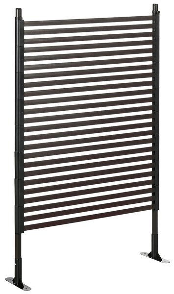 Outsunny Garden Fence with 2 Standing Ways for Hard & Soft Ground, Decorative Outdoor Divider, Animal Barrier Fence, Brown