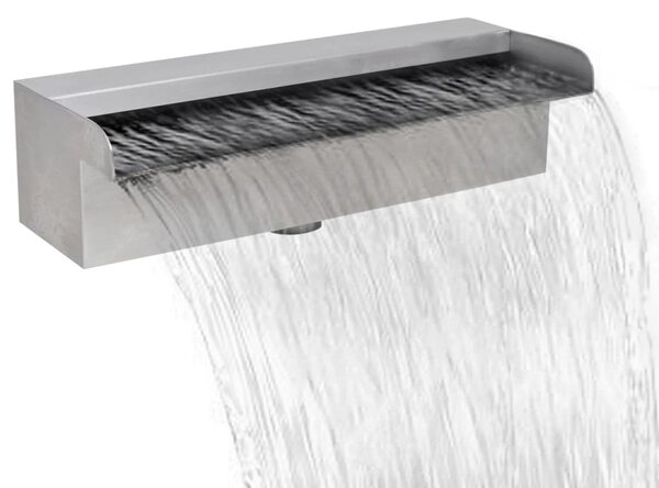 Rectangular Waterfall Pool Fountain Stainless Steel 30 cm