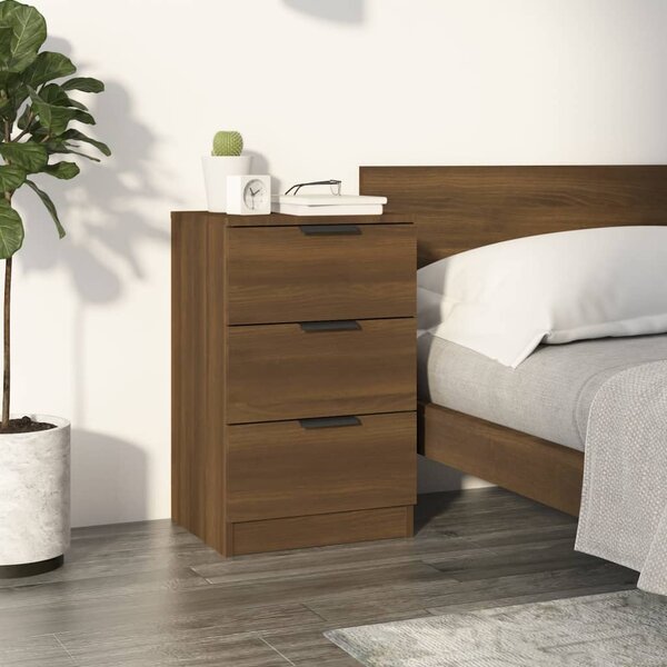 Bedside Cabinet Brown Oak 40x36x65 cm