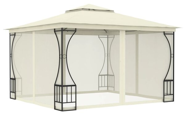 Gazebo with Nets 300x300x265 cm Cream