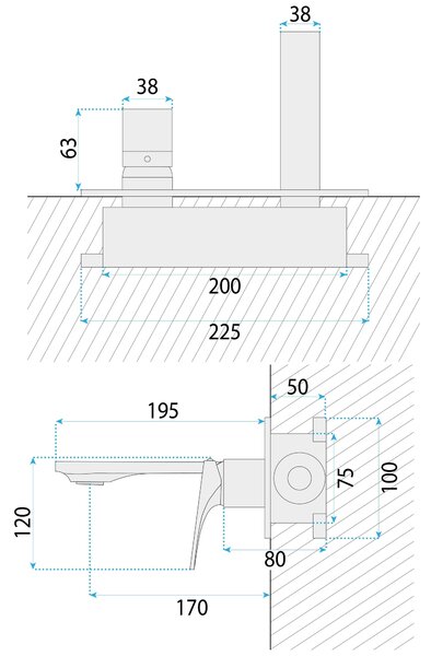 Wall Mounted faucet PREMIUM REA Joe Titan