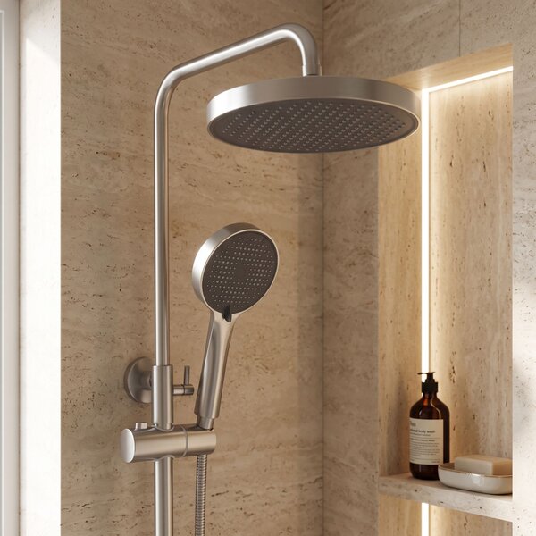 Shower set Rea Grace Brush Nickel