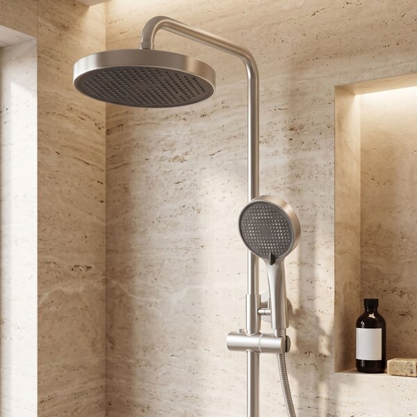 Shower set Rea Grace Brush Nickel