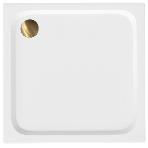 Shower tray Rea Belmond White 80x80 Brush Gold