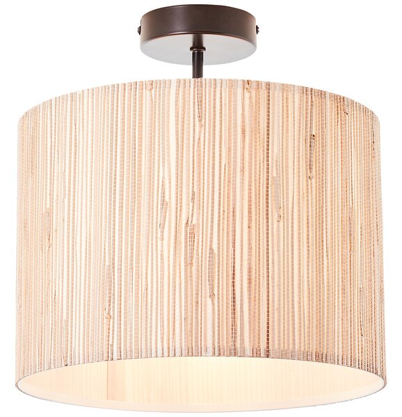 Lucille Natural Seagrass Semi Flush Light