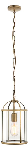 Leonard One Light Pendant in Antique Brass