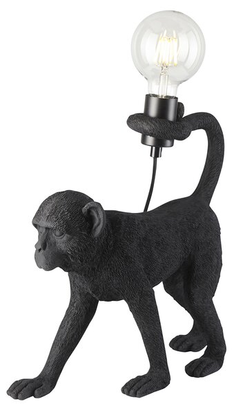 Caleb the Capuchin Table Lamp in Matt Black