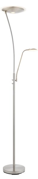 Alessandra Two Light Floor Lamp in Satin Chrome