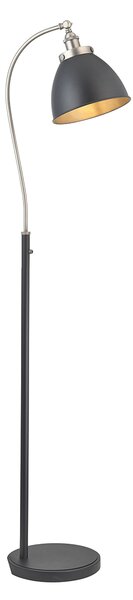 Fletcher Floor Lamp in Aged Pewter and Matt Black