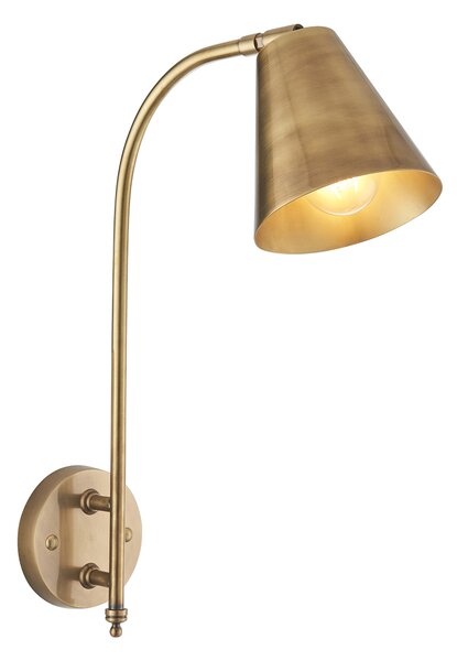 Raymond Wall Light in Antique Brass